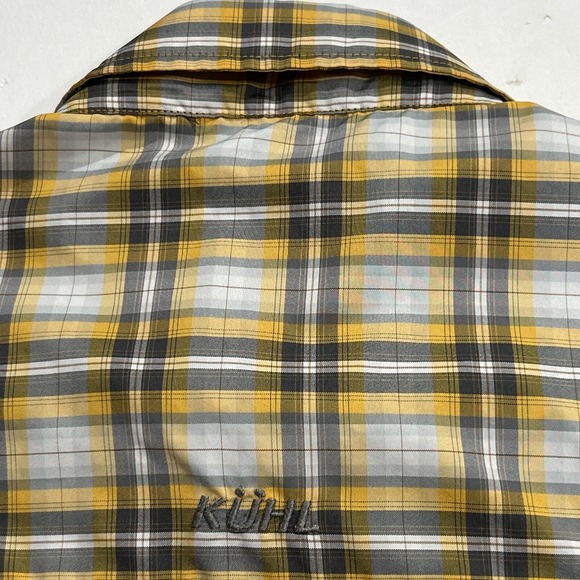 Kuhl Mountain Grown Snap Front Plaid‎ Shirt Sz Small Short Sleeve 100% Poly 🥾 - Picture 8 of 11